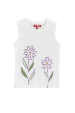 PITT KIDS Smanicato Bianco con Fiori 05052