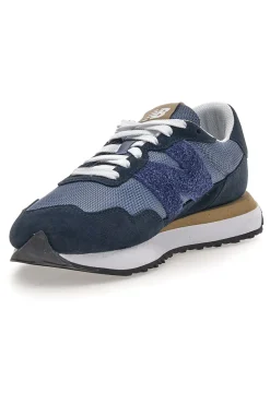 Uomo NEW BALANCE Sneaker blu inserti in pelle M2374EK