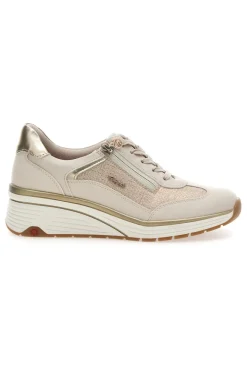 RELIFE Sneaker da donna beige con zeppa e inserti metallizzati 67172670501 Best