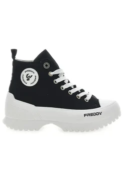 FREDDY Sneakers Alte Nere con Platform Bianco FY7602 NERO Sale