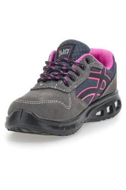 Donna BLACK SHOOT Sneakers antinfortunistiche grigie in pelle YL-5068-B S1P