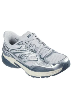 SKECHERS Sneakers con inserti silver e calzata facilitata Stamina Sport Slip-ins ARGENTO Best