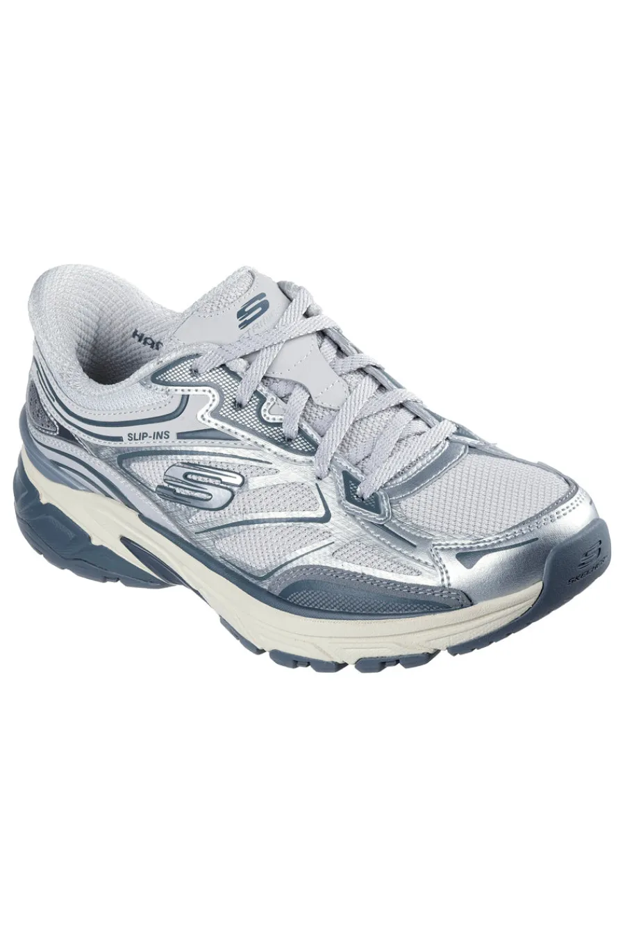 SKECHERS Sneakers con inserti silver e calzata facilitata Stamina Sport Slip-ins ARGENTO Best