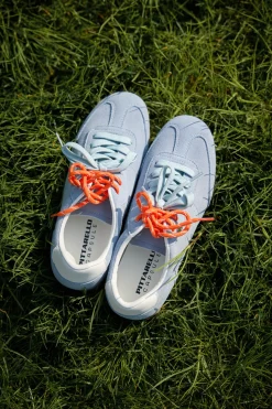 PITTARELLO CAPSULE Sneakers azzurre in vera pelle con doppi lacci BT251278010 Online