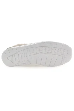 PRIMA RIGA Sneakers Beige Bianco in pelle con lacci e zip 21668FAST Online