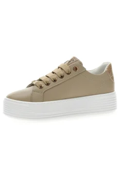 MARIELLA BURANI Sneakers Beige con Dettagli Color Oro Glitterati e Cerniera 51031 CIPRIA Online