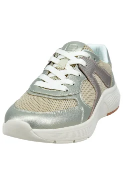 BAGATT Sneakers Beige con Dettagli Effetto Metallizzato e Soletta Estraibile D35AQM015069 Hot