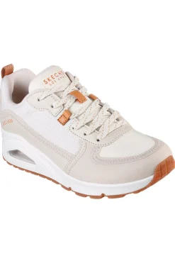 Donna SKECHERS Sneakers Beige Con Tomaia in Pelle Street Uno - Layover