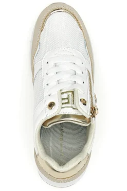 LAURA BIAGIOTTI Sneakers Beige con Zeppa e Chiusura con Lacci e Cerniera 8920 Outlet