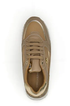 MARIELLA BURANI Sneakers beige con zeppa e inserti glitter Burani 51800C1133 Outlet