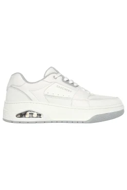 Uomo SKECHERS Sneakers bianche con Air-Cooled Memory Foam UNO COURT LOW-POST