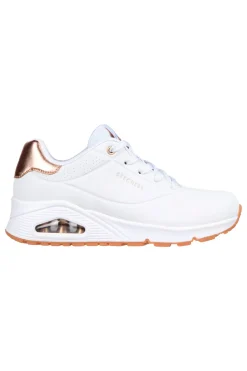 SKECHERS Sneakers bianche con dettagli oro Uno Golden Air Clearance