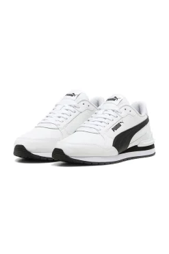 PUMA Sneakers bianche con dettagli neri e soletta SoftFoam+ ST Runner v4 L Jr