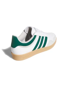 Uomo ADIDAS Sneakers bianche con dettagli verdi e suola gum Hoops 4.0
