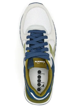 Uomo DIADORA Sneakers Bianche con Dettagli Blu e Verdi FENICE