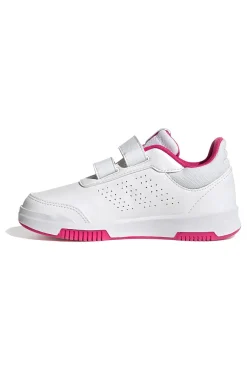 ADIDAS Sneakers bianche con dettagli fucsia e doppio strappo Tensaur Sport 2 CF K