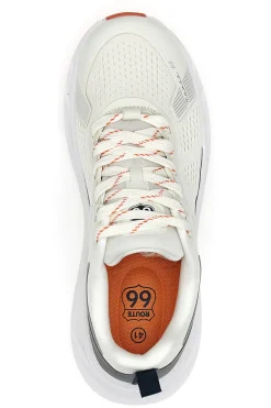 Uomo ROUTE 66 Sneakers bianche con dettagli verdi e suola chunky RO51811D