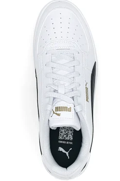 Uomo PUMA Sneakers bianche con dettagli neri e logo dorato Caven 2