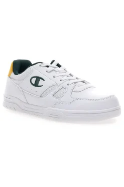 CHAMPION Sneakers bianche con dettagli verde e giallo CLY 87 B GS