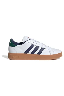 Uomo ADIDAS Sneakers Bianche con dettagli Blu e Verdi Grand Court Base 2.0