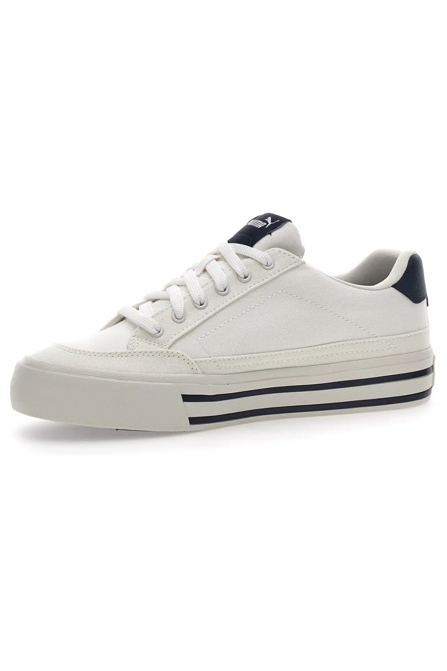 Uomo PUMA Sneakers Bianche Con Dettagli Blu da Uomo Court Classic Vulc FS