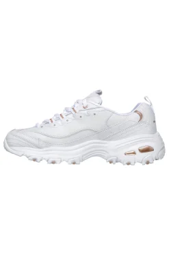 SKECHERS Sneakers bianche con dettagli oro e Memory Foam D'Lites Fresh Start Discount