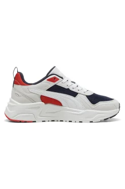 PUMA Sneakers bianche con dettagli navy e rossi Trinity 2 LT Jr Online