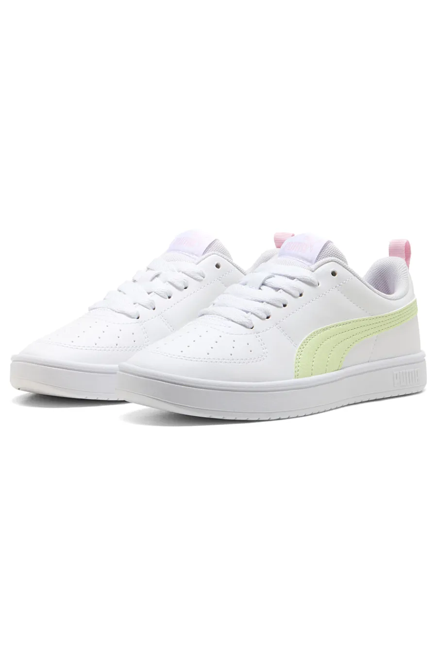 PUMA Sneakers bianche con inserti giallo chiaro e rosa Rickie Jr