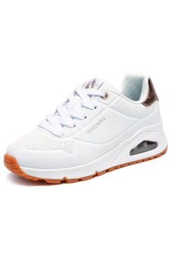 SKECHERS Sneakers bianche con inserti metallici UNO Gen1 SHIMMER AWAY ESS STREET GIRLS Outlet