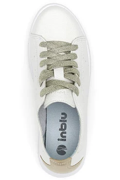 INBLU Sneakers Bianche con Lacci Platino 51 WG WEIß, PLATIN