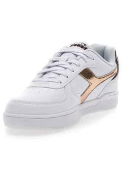 DIADORA Sneakers Bianche con logo dorato RAPTOR LOW CRYSTAL WN Clearance