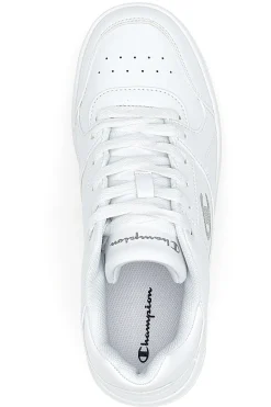 CHAMPION Sneakers Bianche con Logo Laterale Argento RD18 LOW G GS