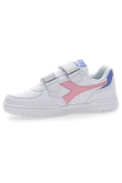 DIADORA Sneakers Bianche con Logo Rosa Raptor Low Ps
