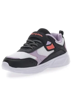 CHAMPION Sneakers Bianche Con Luci e Dettagli Neri e Lilla WAVE B PS