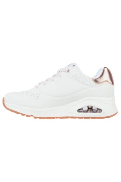 SKECHERS Sneakers Bianche Con Pianta Larga Street Uno Shimmer Away Best