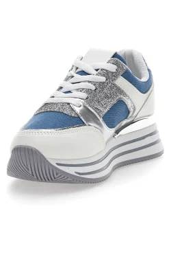 PRIMA RIGA Sneakers Bianche con Platform 428 Hot