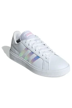 ADIDAS Sneakers bianche con strisce iridescenti in materie sintetiche Grand Court Base 2.0 Discount