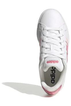 ADIDAS Sneakers bianche con strisce rosa sfumate in materiale sintetico Grand Court 3.0 J Best