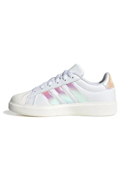 ADIDAS Sneakers bianche con strisce iridescenti e punta a conchiglia Streettalk J Online