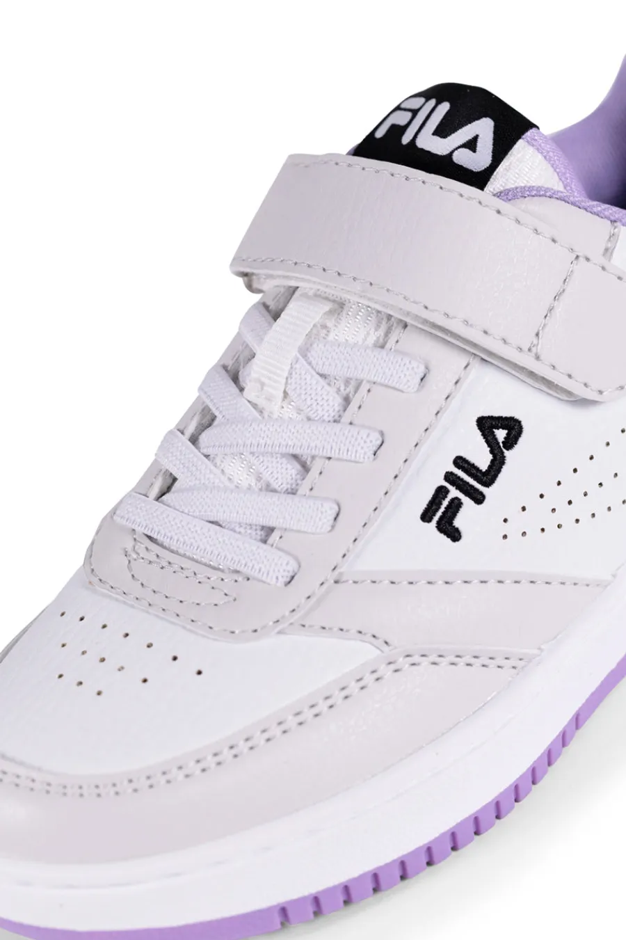 FILA Sneakers Bianche Con Suola Lilla Rega Velcro