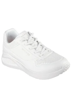 Donna SKECHERS Sneakers bianche con zeppa interna e Memory Foam Uno Lite - Lite Work