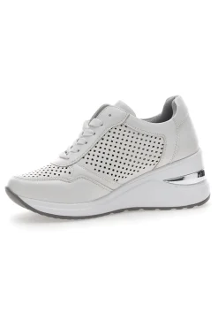 MIO TEMPO Sneakers bianche con zeppa traforate 1 New