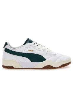 Uomo PUMA Sneakers bianche dettagli verde scuro suola marrone Tifosi
