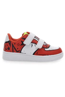 PITT KIDS Sneakers Bianche e Arancioni Con Strappi 201195