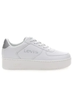 LEVI'S Sneakers Bianche e Argento con Platform NEW UNION BOLD