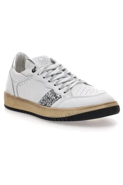 PITTARELLO CAPSULE Sneakers bianche e argento in pelle con dettagli glitter Kelly BIANCO/ARGENTO Online