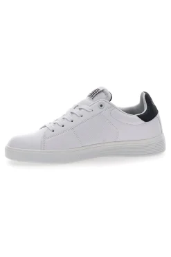 Uomo COTTON BELT Sneakers Bianche e Blu con Lacci CBM4A54