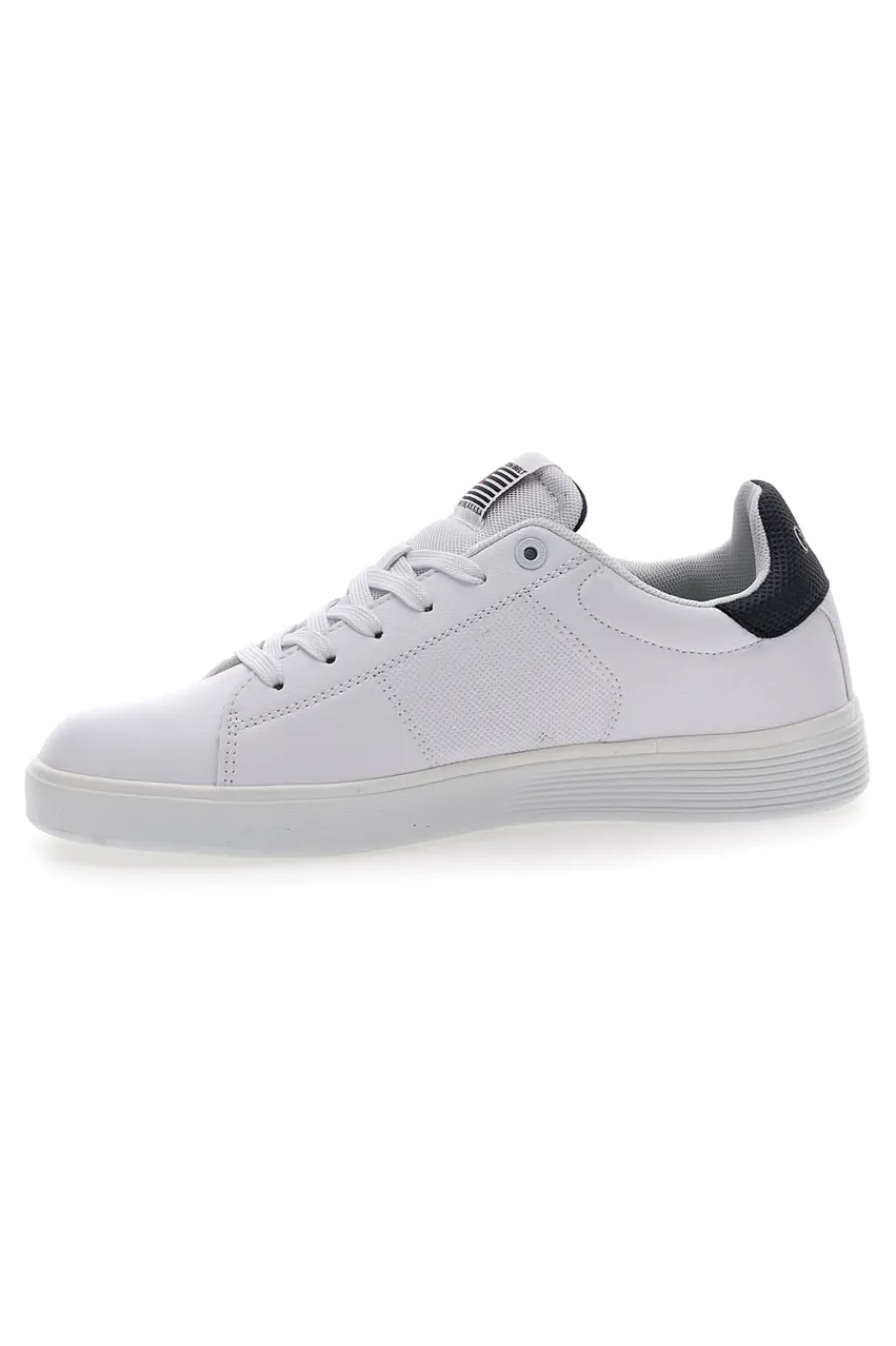 Uomo COTTON BELT Sneakers Bianche e Blu con Lacci CBM4A54