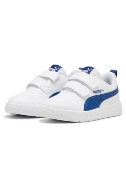 PUMA Sneakers bianche e blu con strappi Courtflex V3 V Ps