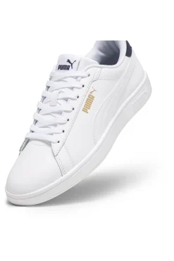 Uomo PUMA Sneakers Bianche e Blu Smash 3 L